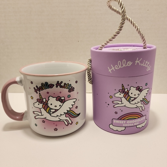 Sanrio Hello Kitty Sweet Chocolate Cocoa Mix Plus 20oz Mug Set Of 2 - Picture 1 of 6